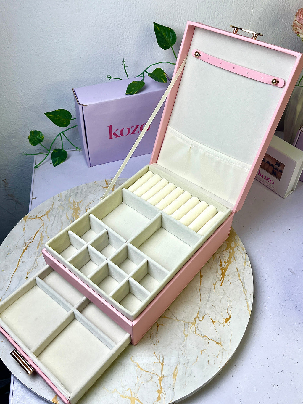 2 layers jewelry organizer