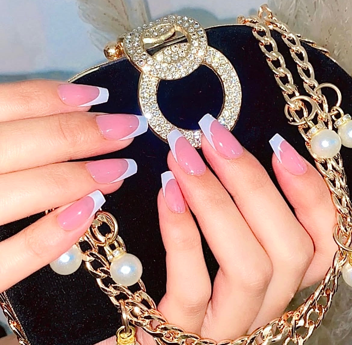 Square French nails