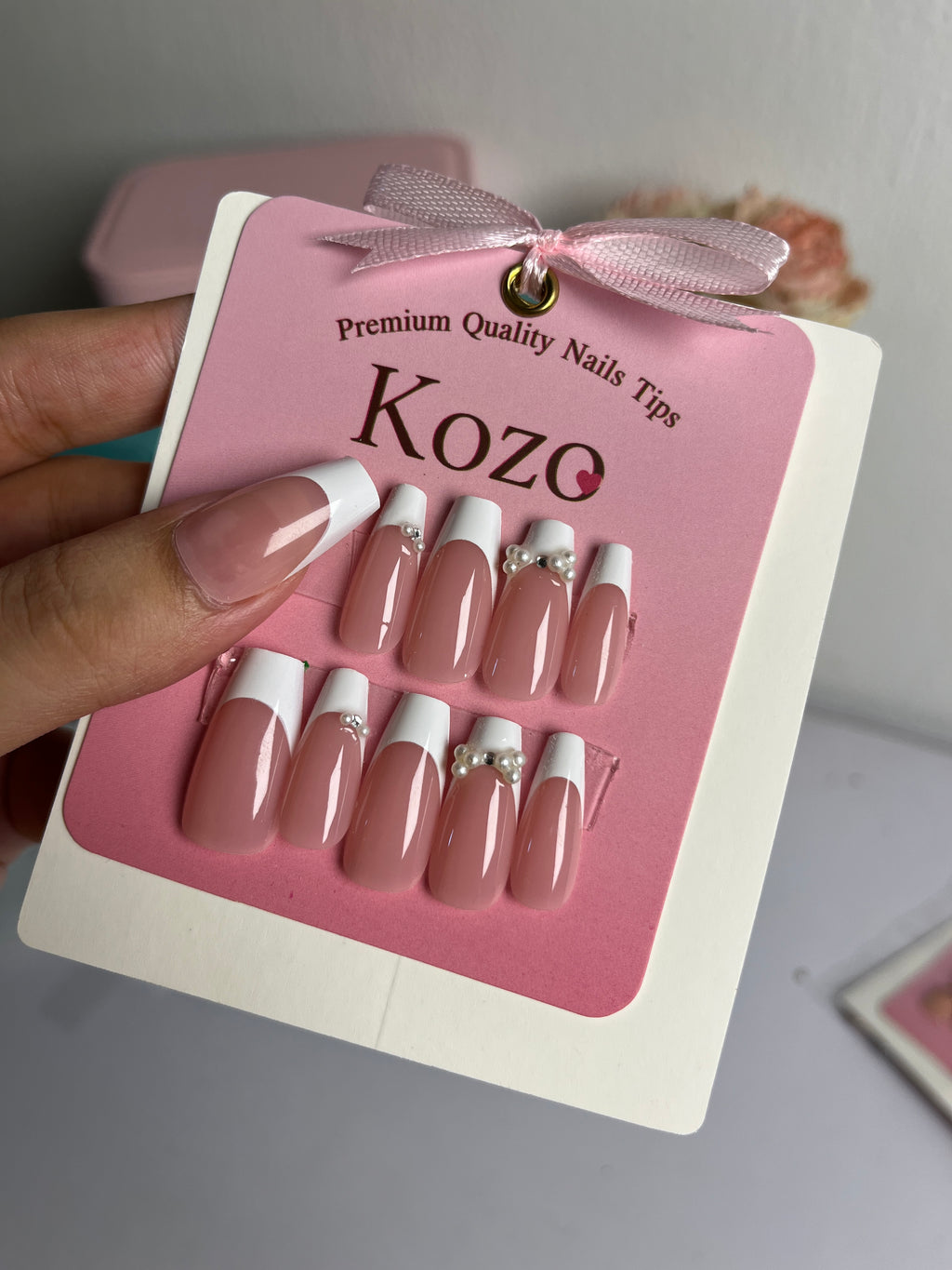 Long French nails