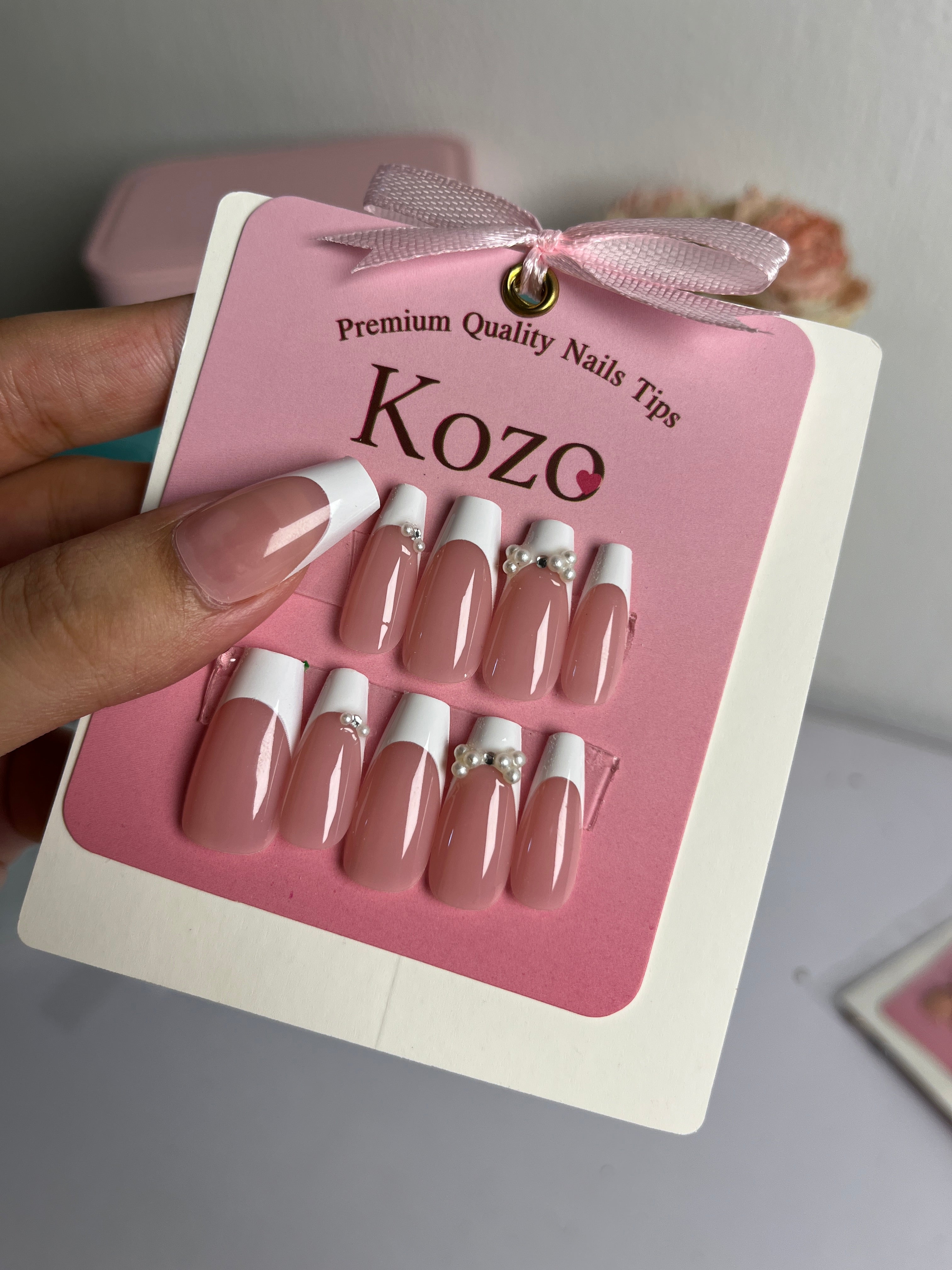 Long French nails