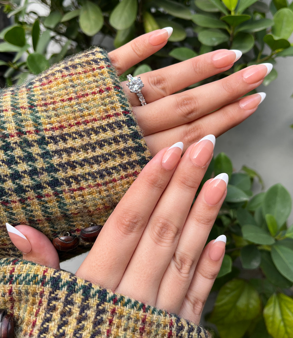 Almond French nails