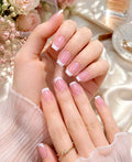 Short pink square French tips