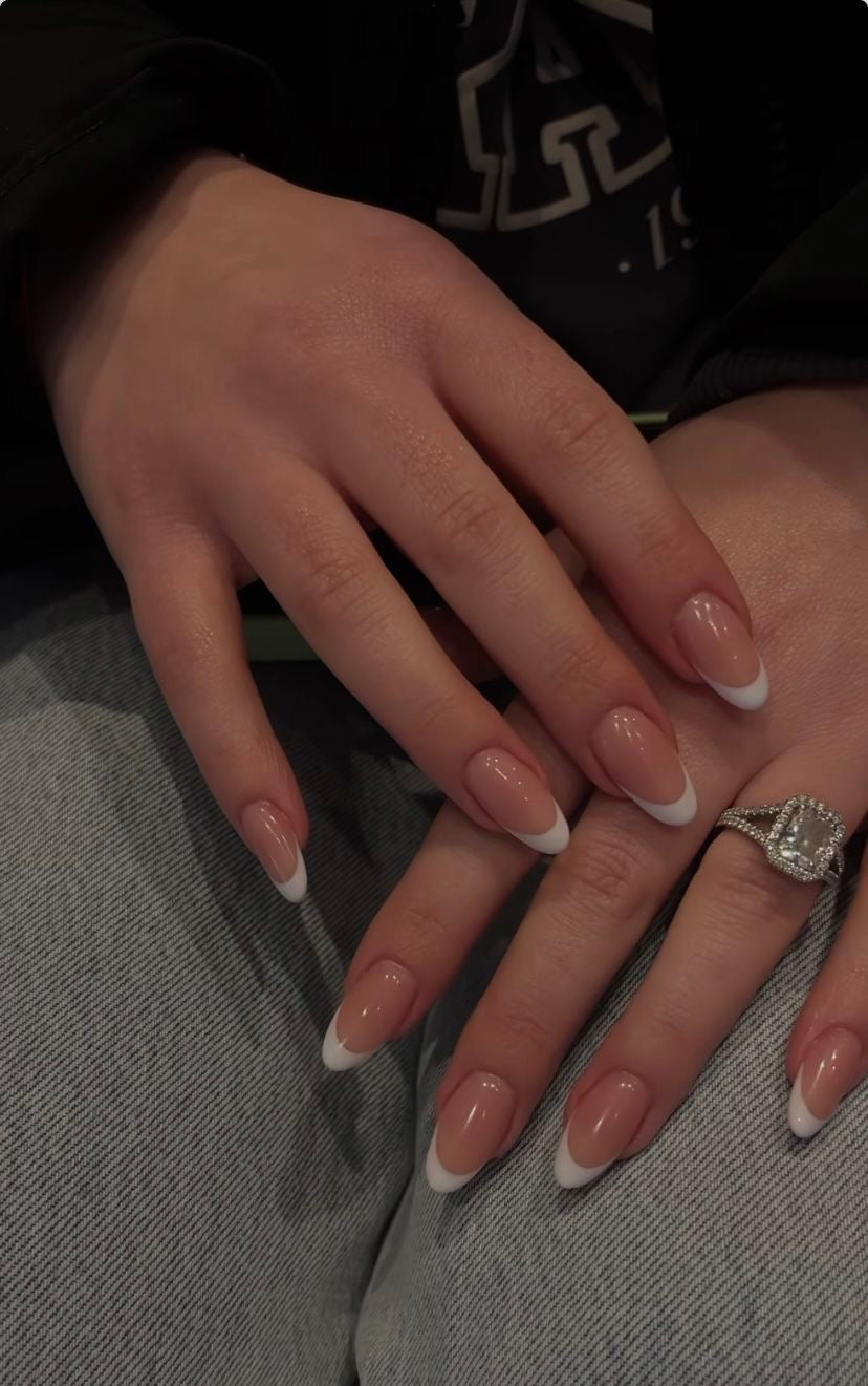 Almond French nails
