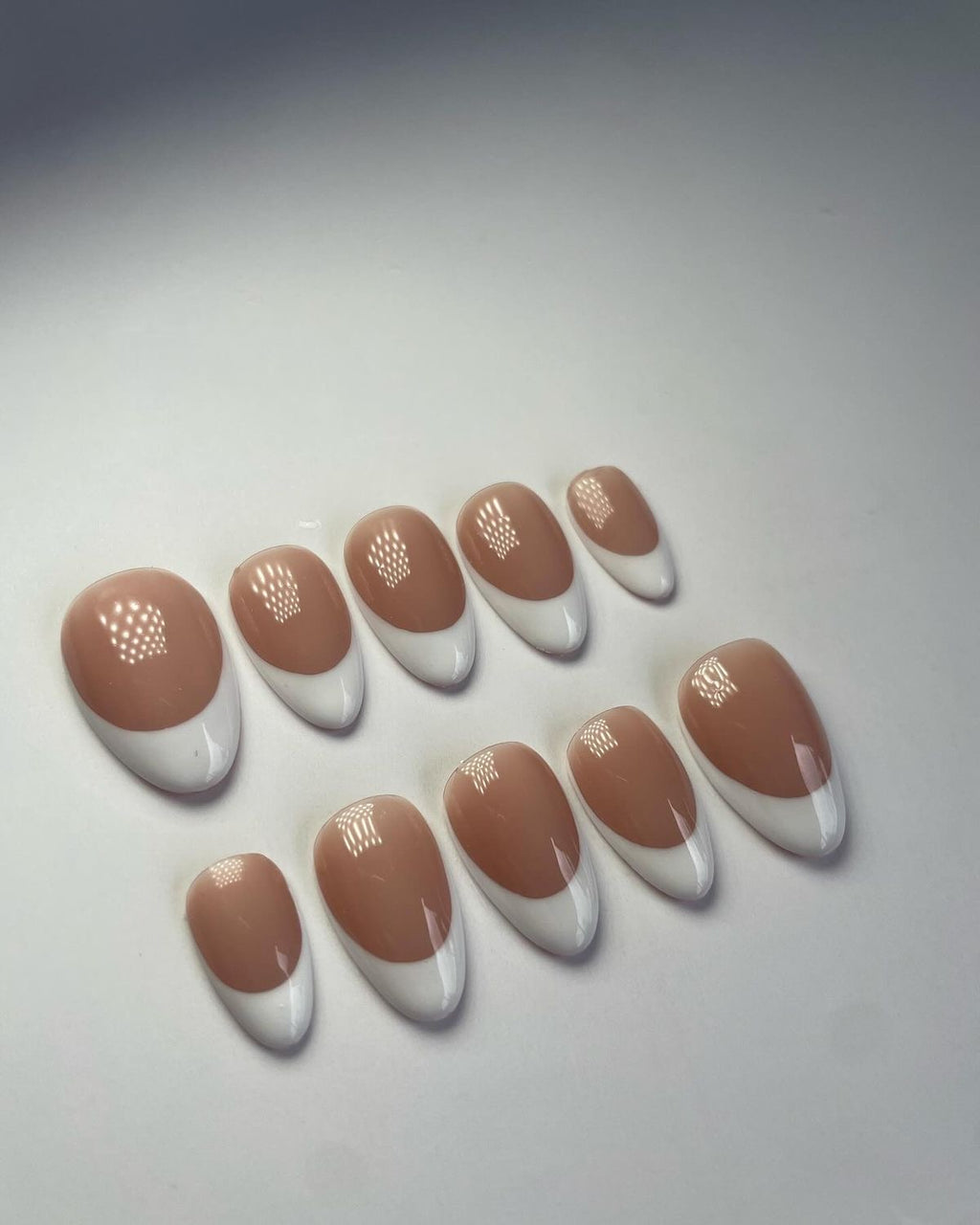 Almond French nails