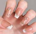 Handmade Golden chrome French nails