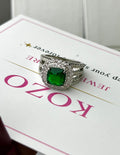 Big Green stone ring