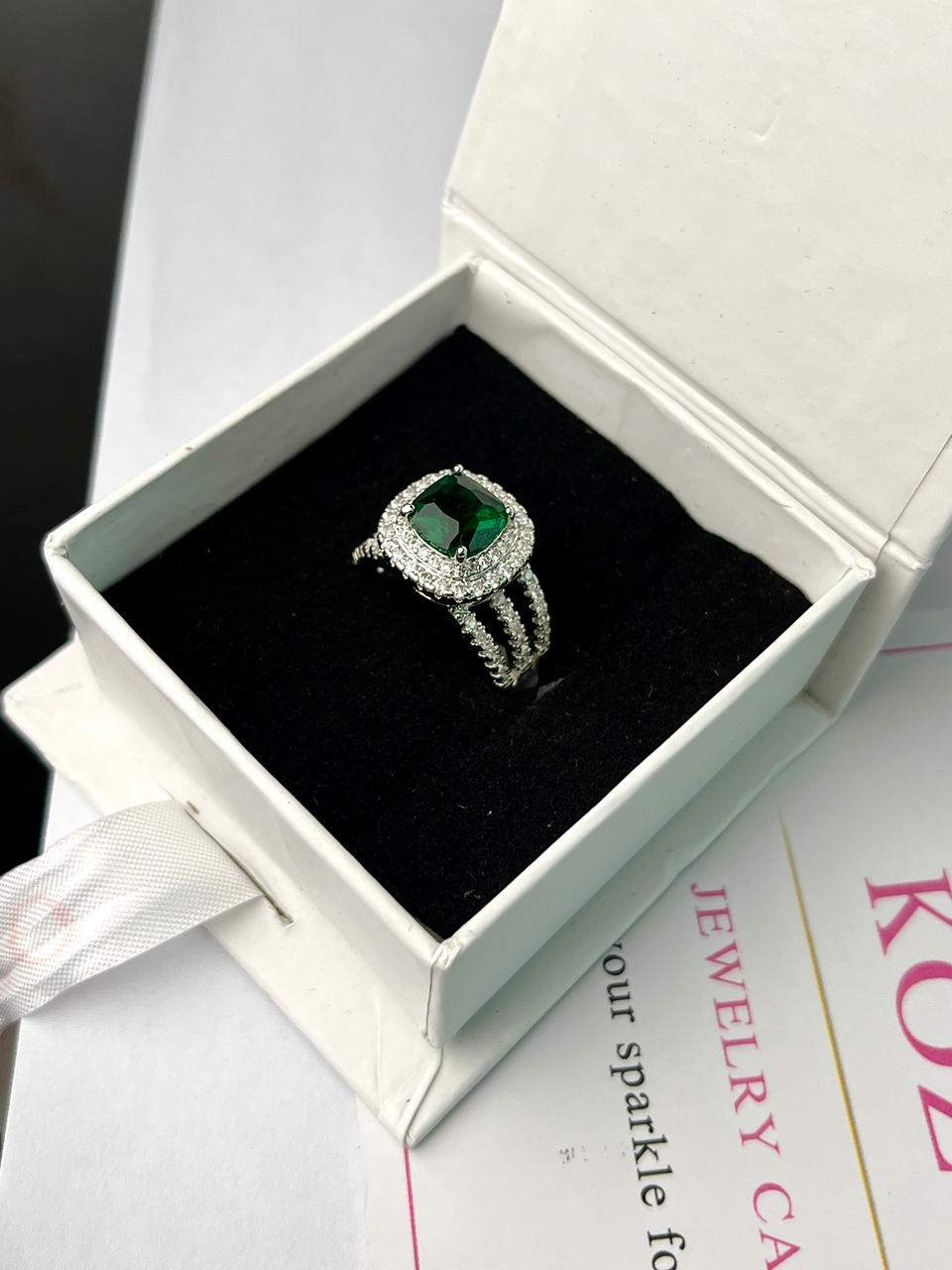 Big Green stone ring