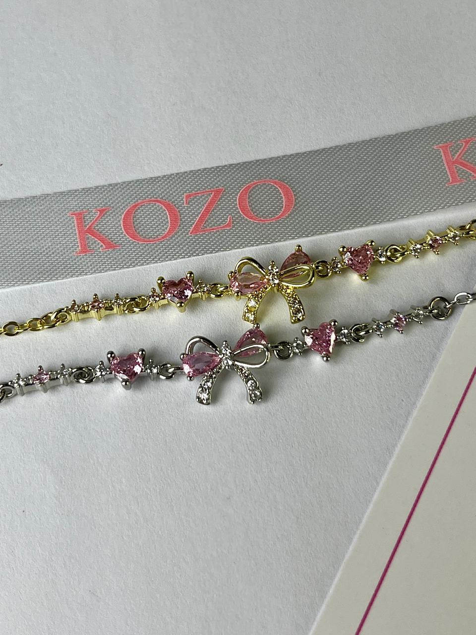 Bow and heart bracelets