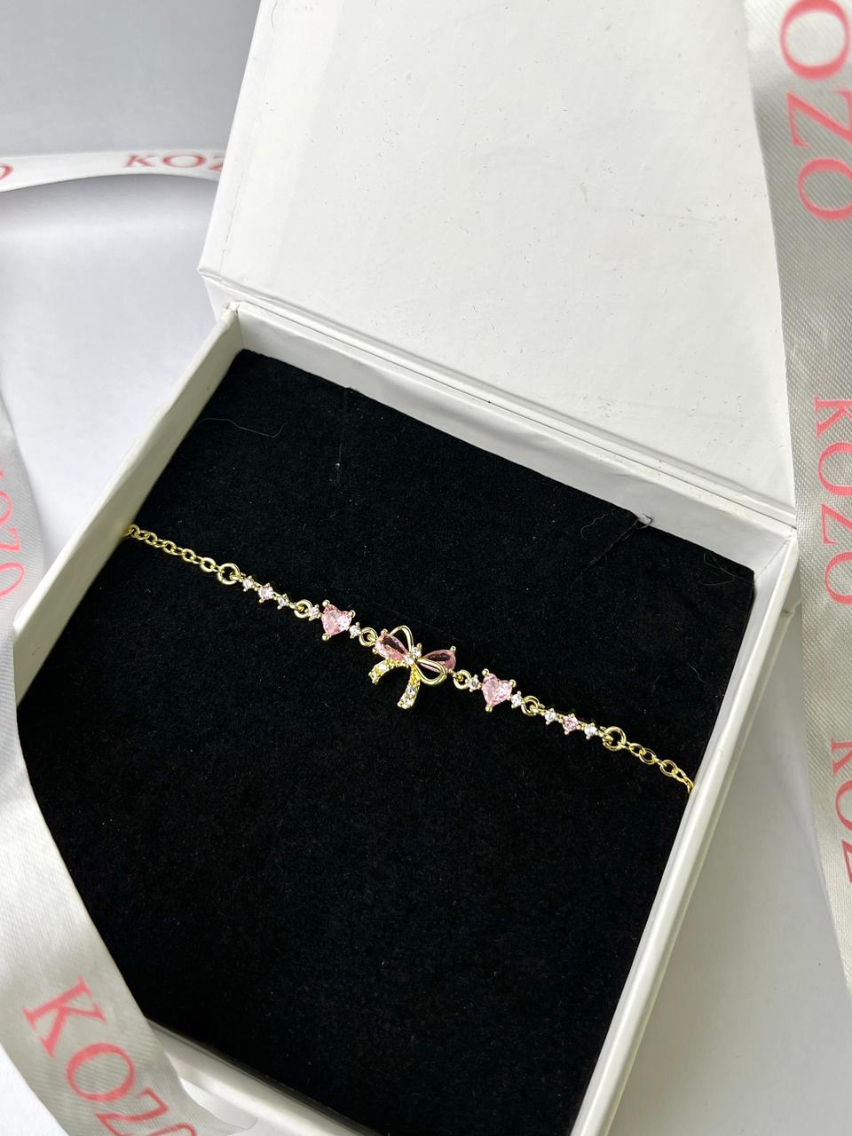 Bow and heart bracelets