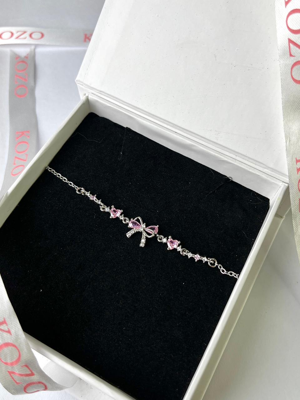 Bow and heart bracelets