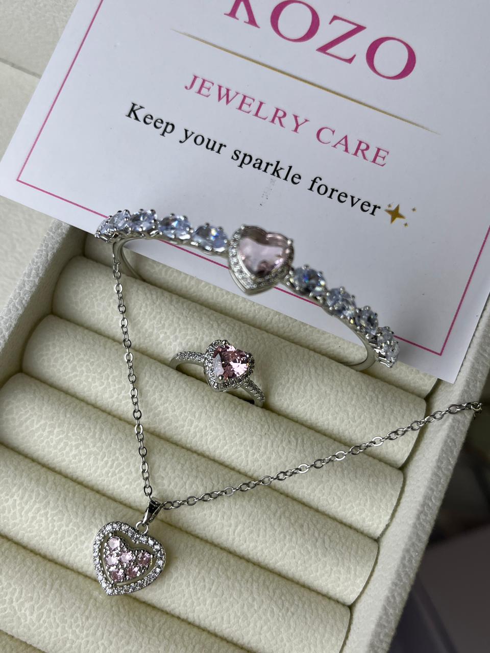 Pink heart set