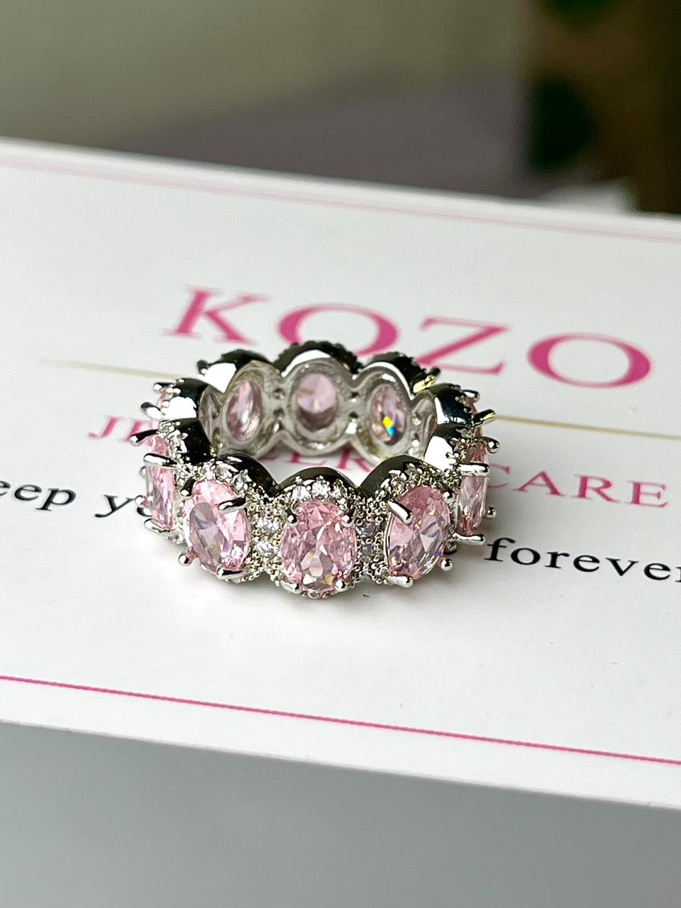 Pink stones ring