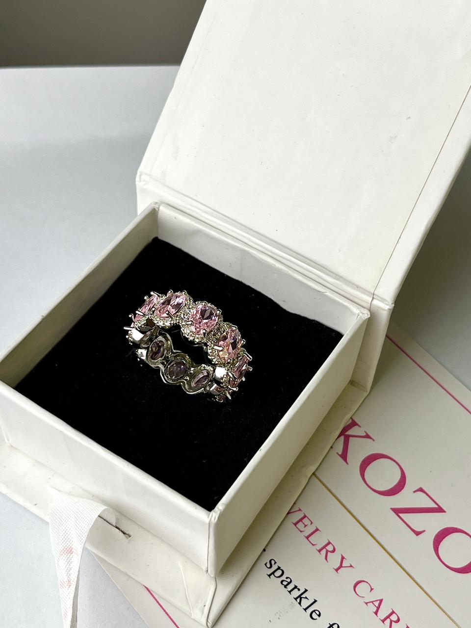 Pink stones ring
