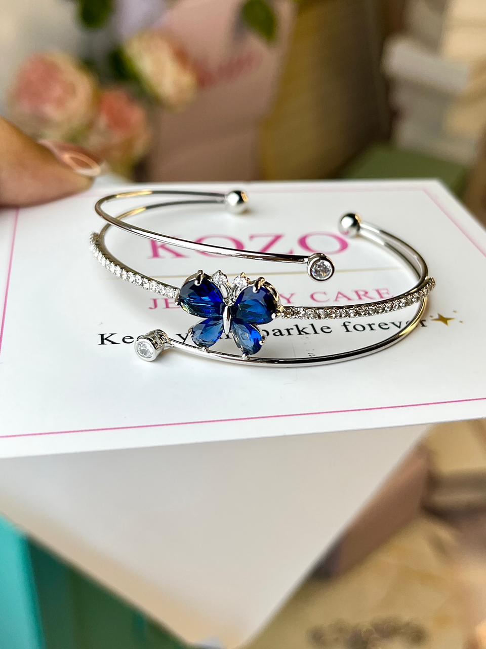 Blue butterfly bracelet