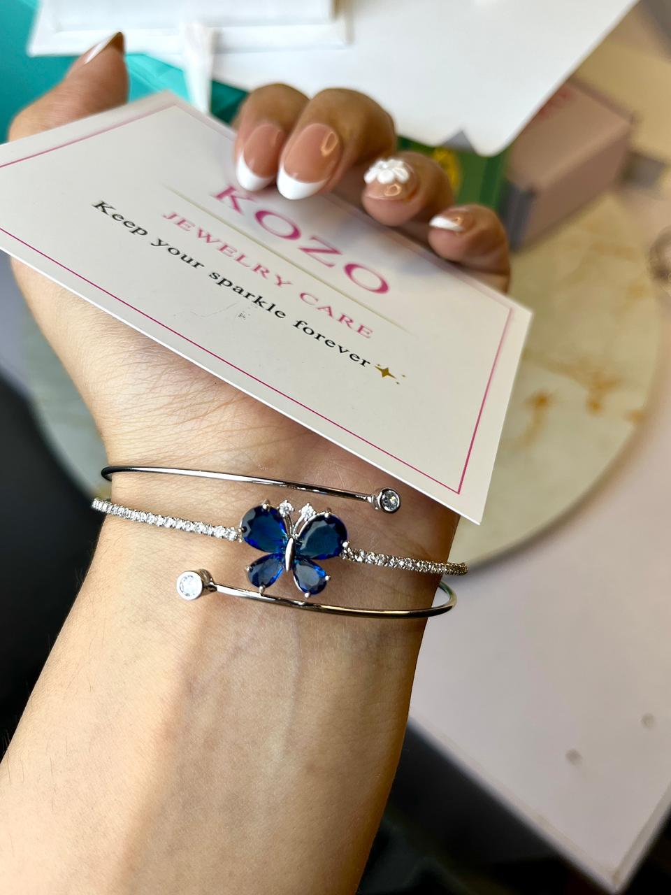 Blue butterfly bracelet