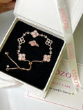 Pink van cleef bracelet and ring set
