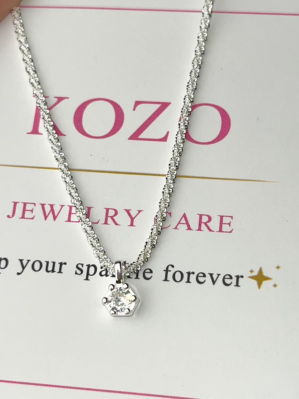 Silver stone pendent