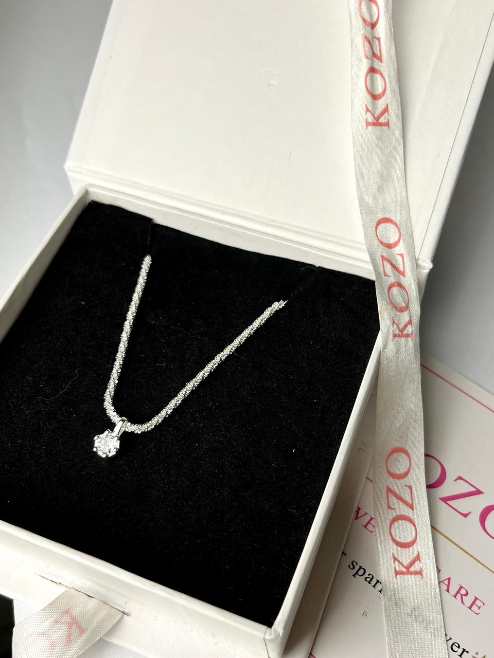 Silver stone pendent